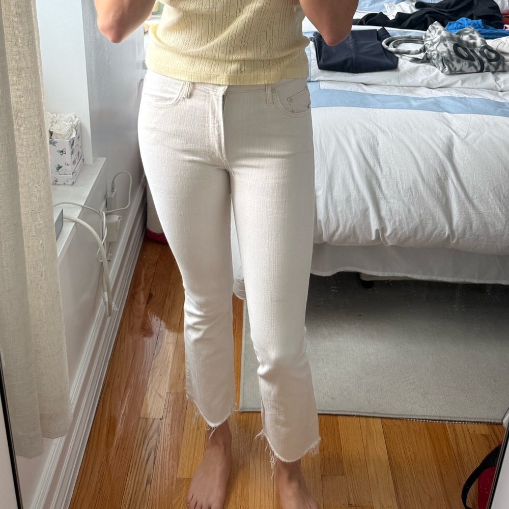MOTHER Cream Denim Pants